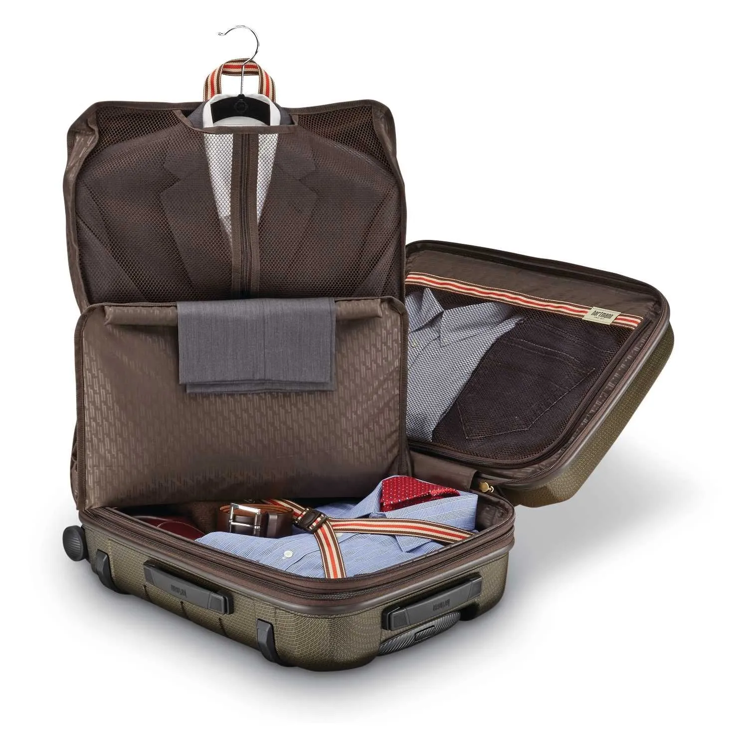 Hartmann Checked-Medium, Bronze Monogram/Espresso