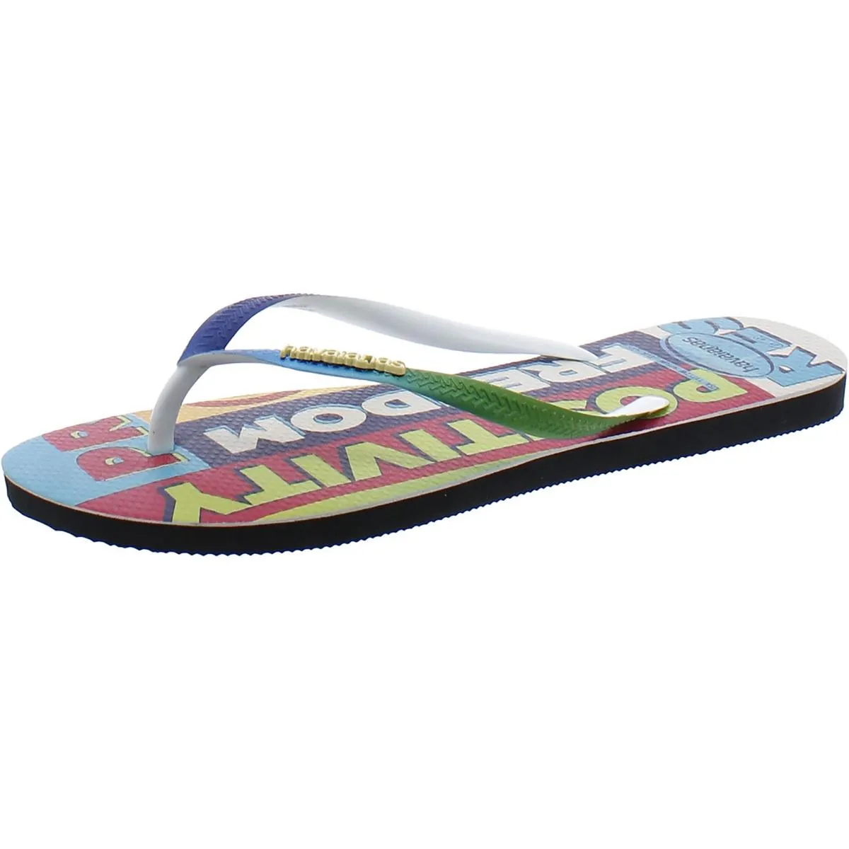 Havaianas Womens Slim Pride  Slip On Shimmer Flip-Flops