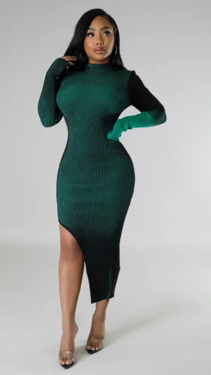 Holly Emerald Green Knit Sweater dress