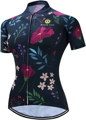 Hotlion Women Cycling Jersey Breatable Mountain Bike Top Apparel Clothing Quick Dry Shirt Short Sleeve