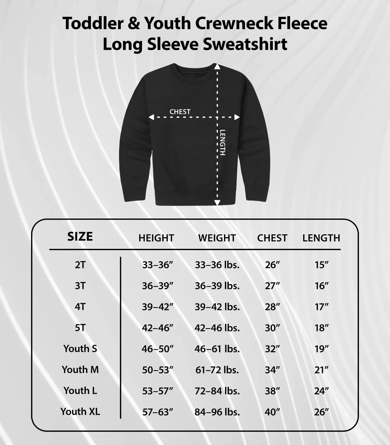 HYBRID APPAREL - Peanuts - Snoopy - I Put The Cool in School - Toddler & Youth Crewneck Fleece Sweatshirt