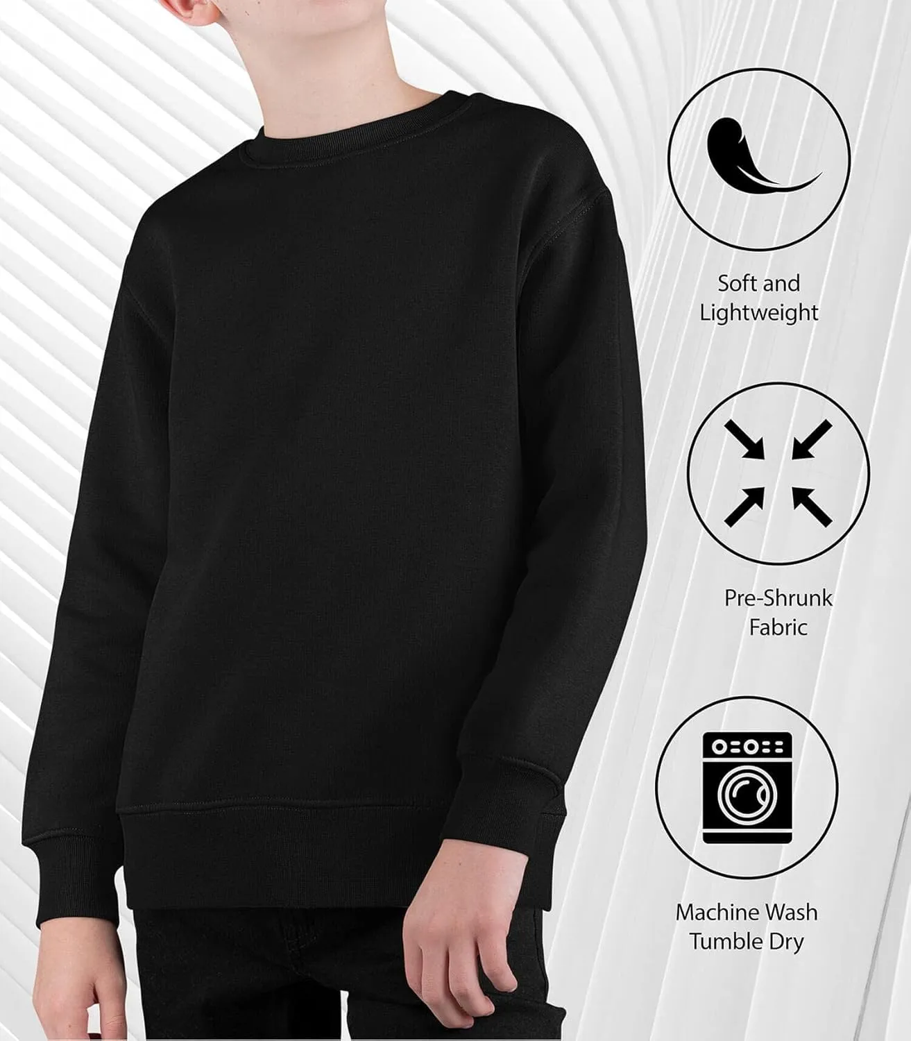HYBRID APPAREL - Peanuts - Snoopy - I Put The Cool in School - Toddler & Youth Crewneck Fleece Sweatshirt