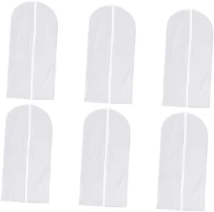IMIKEYA 6pcs Garment Organizer Laundry Lids Ultra Vacuum Storage Bags Large Seal Clear Suit Zipper Large Storage Bags Dustproof Clothes Transparent Cover