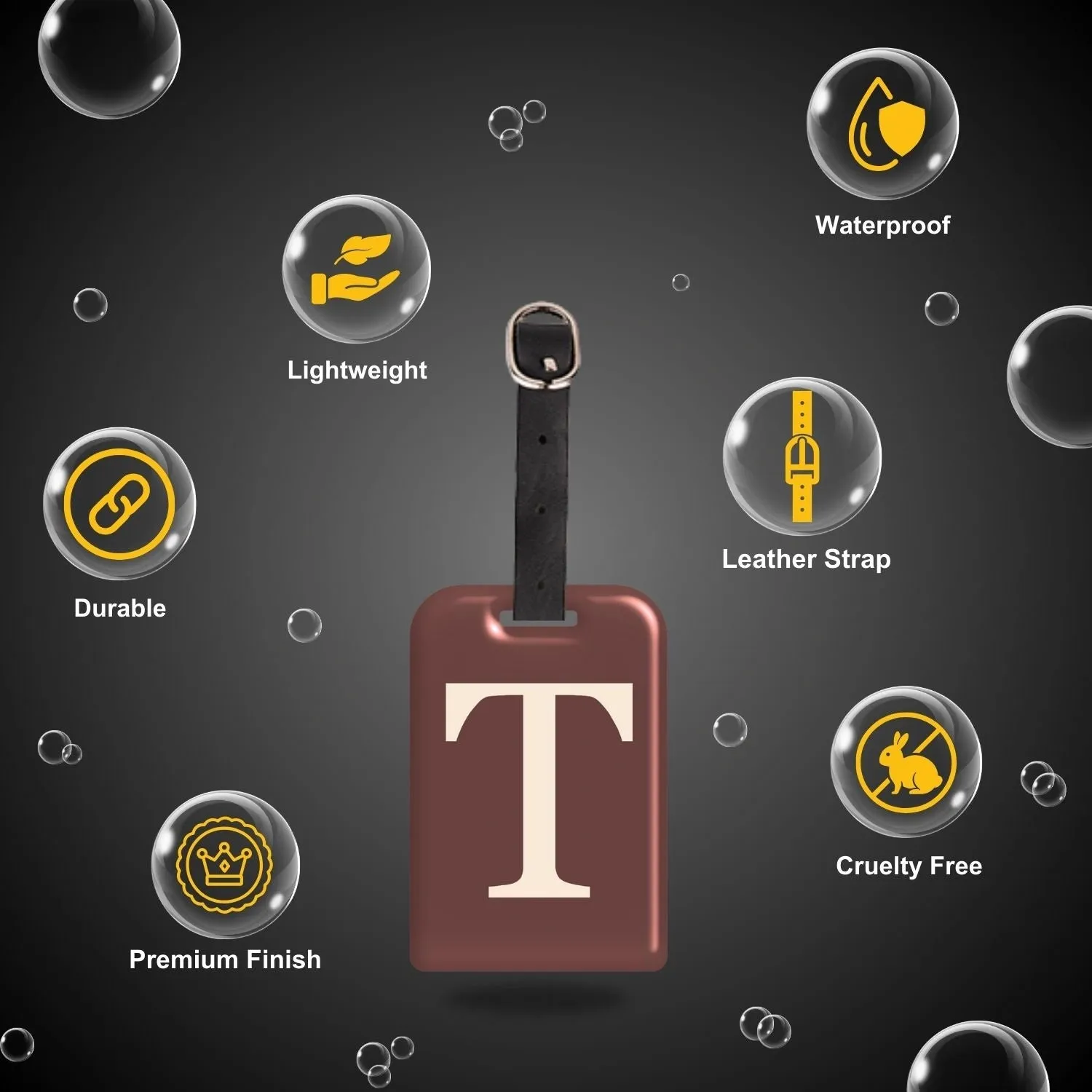 Initials Bag tag T