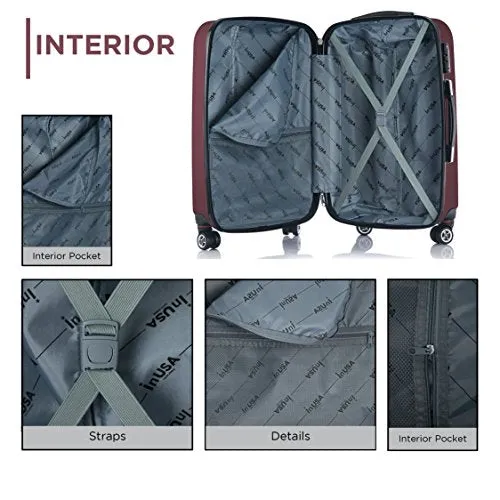 Inusa Philadelphia Lightweight Hardside Spinner 19 Inch Carry-On