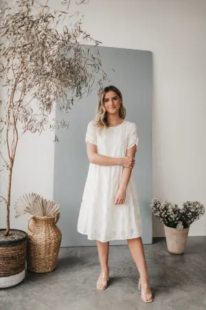 Isabella Ruffle Dress in Buttercream