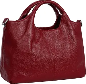 Iswee Genuine Leather Purses and Handbags Fashion Top Handle Shoulder Bags Crossbody Purse