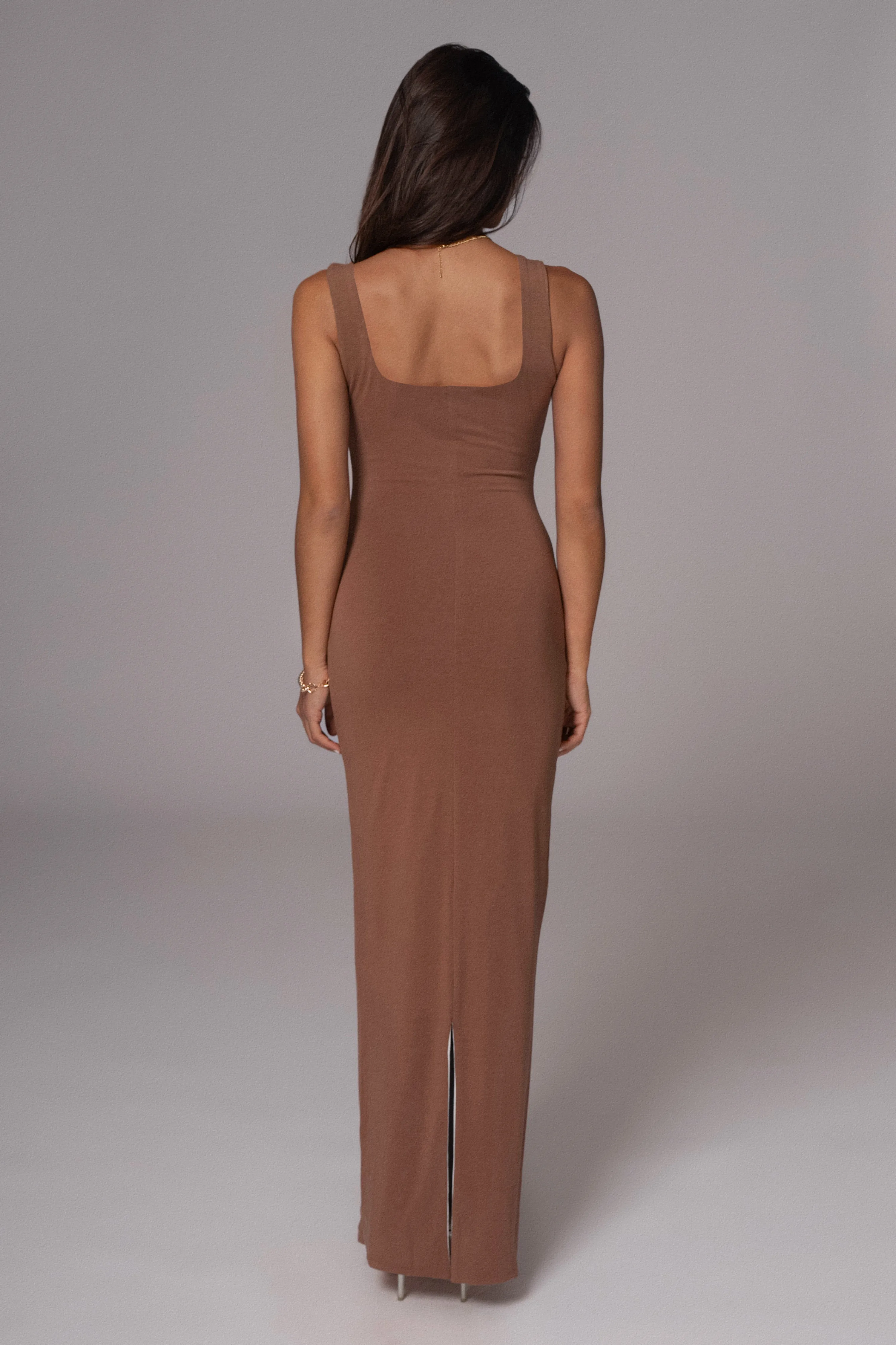 Ivory/Pecan Keidi Reversible Maxi Dress
