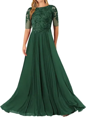 JAEDEN Mother of The Bride Dresses for Wedding - Lace Chiffon Evening Dresses for Women