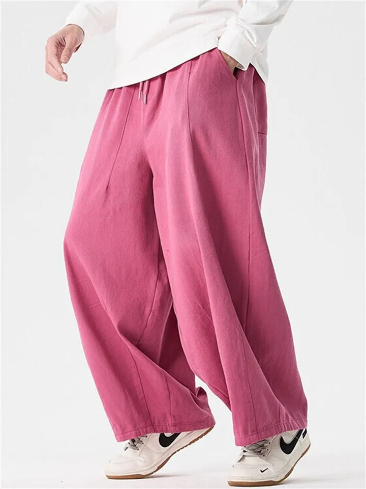 Japanese Style Men's Trendy Cozy Casual Straight-Leg Pants