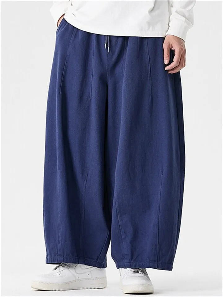 Japanese Style Men's Trendy Cozy Casual Straight-Leg Pants