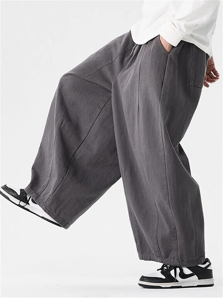 Japanese Style Men's Trendy Cozy Casual Straight-Leg Pants
