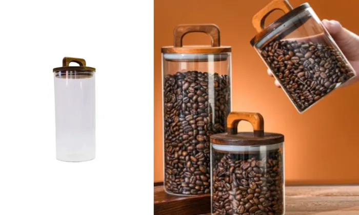 Jar With Acacia Handle Lid