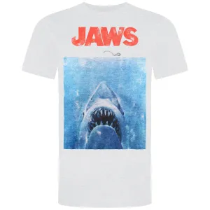 Jaws Movie Poster Mens Grey T-Shirt
