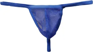 JEsilunmaMY Low Rise T-Back for Men Mesh Sheer Bulge Pouch G-String Thongs See Through Sexy Panties Bikini Briefs Underwear