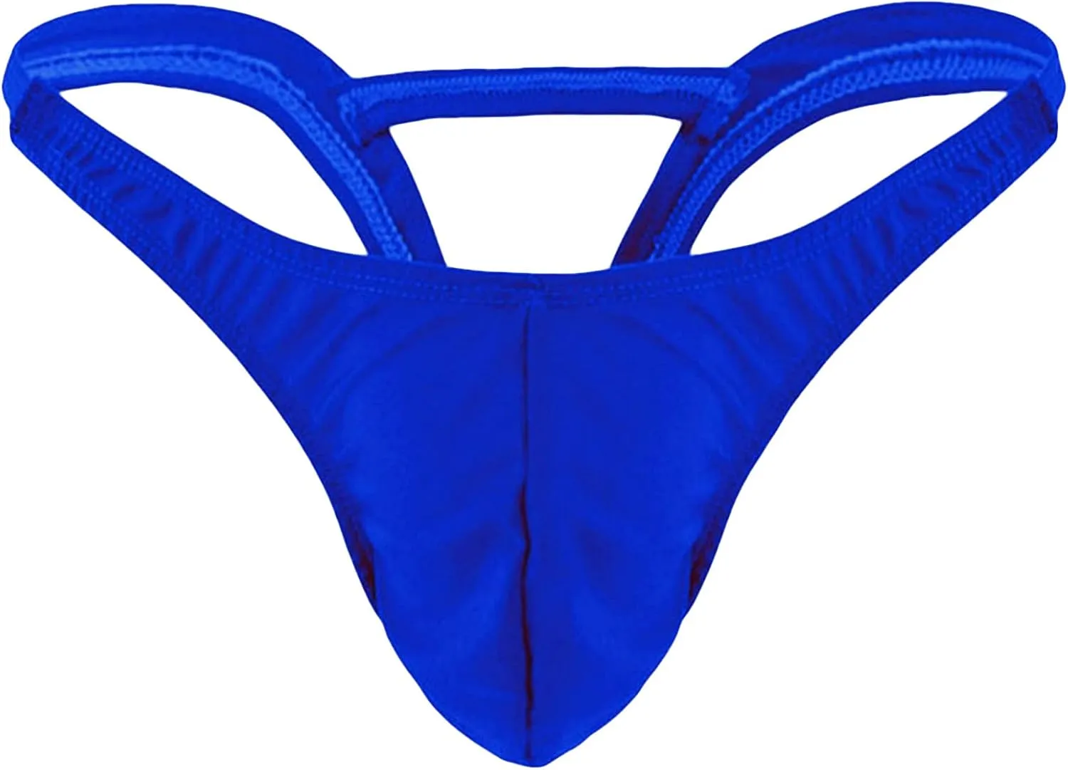 JEsilunmaMY Mens Hollow Bikini Briefs Low Rise Bulge Pouch G-String Swimwear Solid Color Backless Thong Underwear Panties