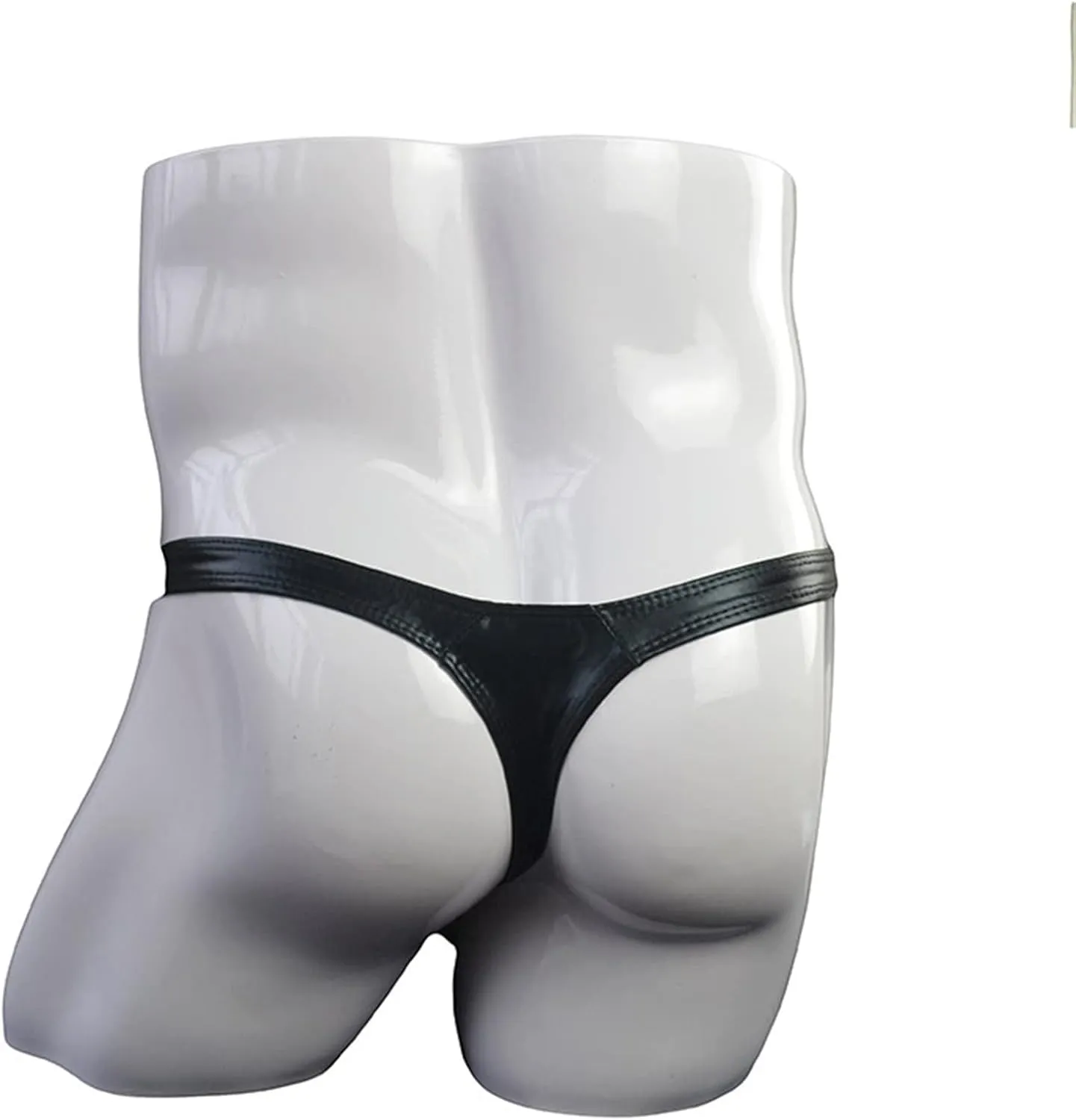 JEsilunmaMY Mens Leather Pouch Thongs Low Rise Stretch T-Back G-String Underwear Solid Sexy Panties Bikini Briefs Underpants