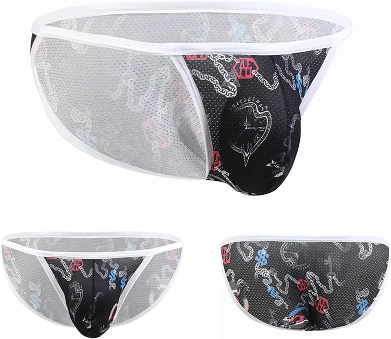 JEsilunmaMY Mens U Convex Thongs Low Rise Bulge Pouch G-String Bikini Briefs Athletic Supporter Underwear Panties Swimsuit