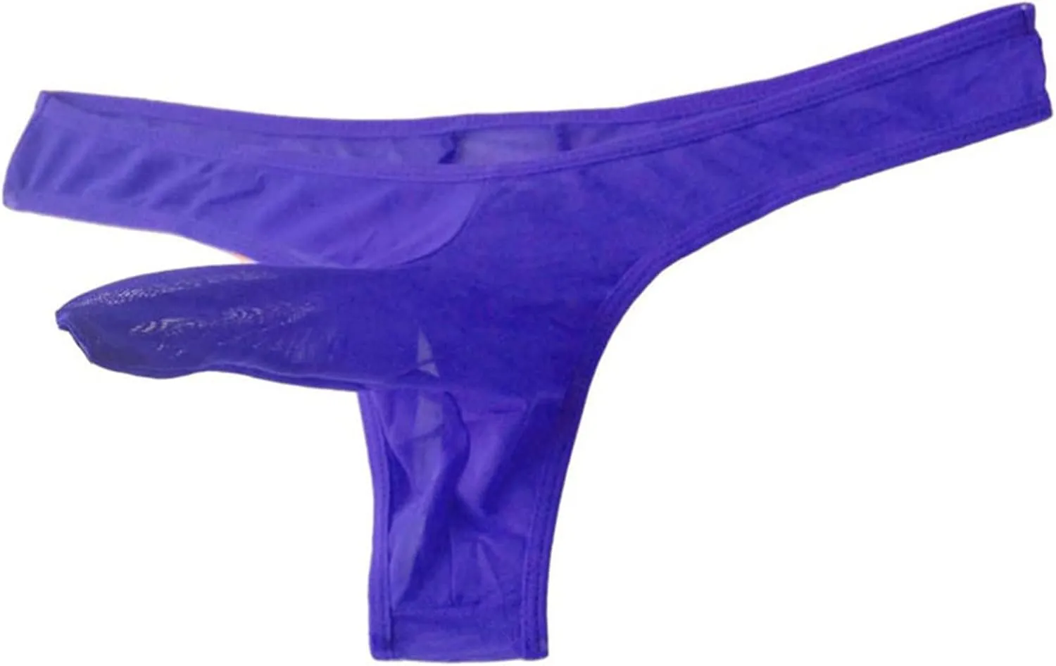JEsilunmaMY Sexy Mesh Briefs for Men Low Rise G String Elephant Nose Underwear See Through T Back Bulge Pouch Bikini Thongs
