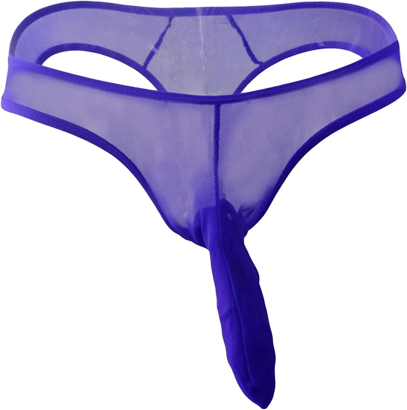 JEsilunmaMY Sexy Mesh Briefs for Men Low Rise G String Elephant Nose Underwear See Through T Back Bulge Pouch Bikini Thongs