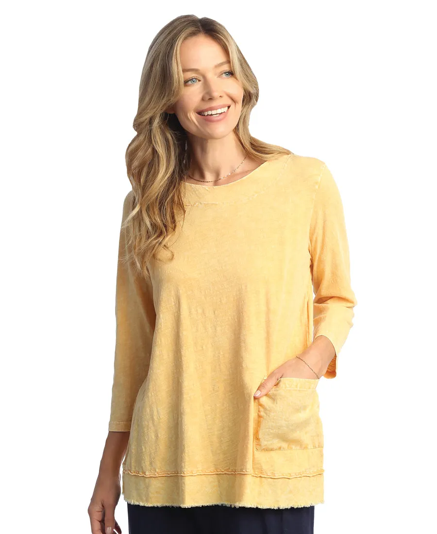 Jess & Jane Mineral Washed Double Gauze Boxy Top - M94