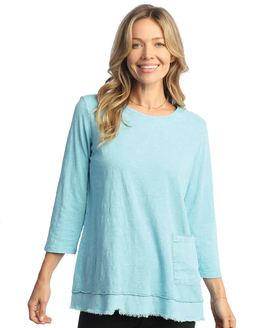 Jess & Jane Mineral Washed Double Gauze Boxy Top - M94