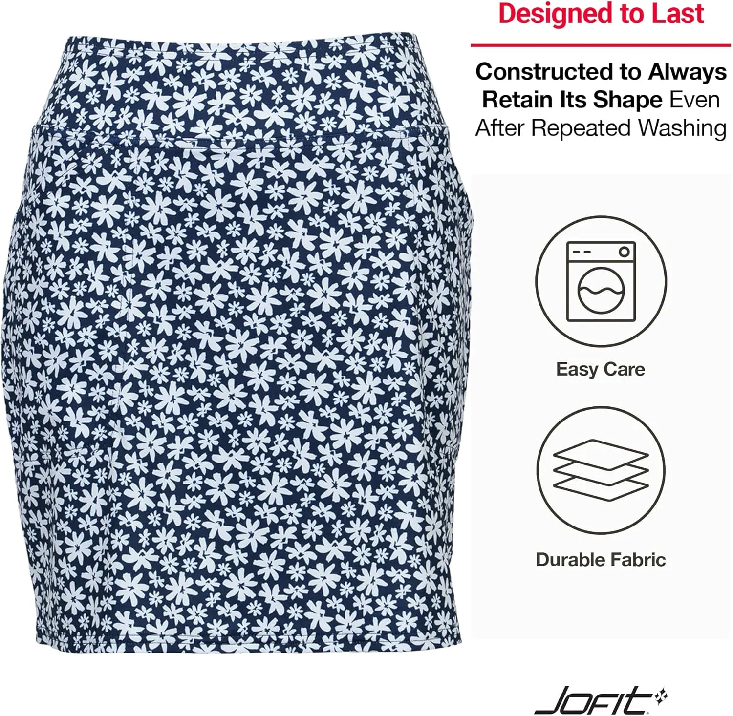 Jofit Apparel Women's Athletic Clothing 17" Mini Skort for Golf, Workout, and Casual Wear