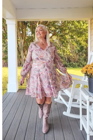 Jubilee Paisley Print Flowy Dress - Ivory