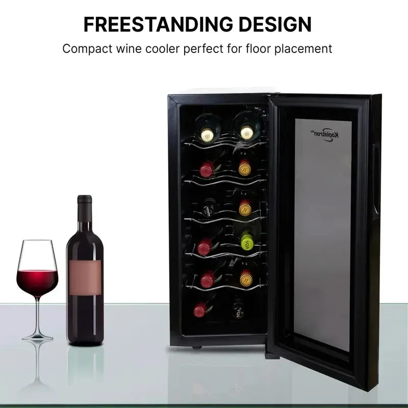Koolatron 12 Bottle Wine Cooler Thermoelectric Freestanding Wine Fridge