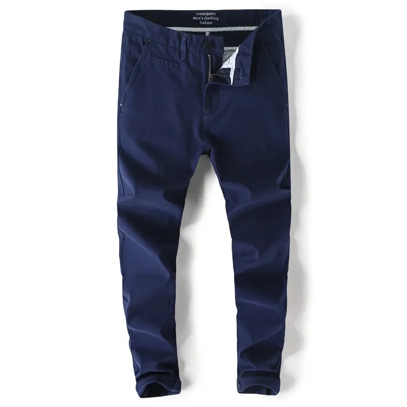 KSTUN 2023 Spring Summer New Casual Pants Men Cotton Slim Fit Chinos Fashion Trousers Male Brand Clothing Basic Mens Pants