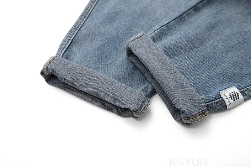 KSTUN Harem Jeans Men Pants Loose Fit Light Blue Casual Male Denim Pants Streetwear Baggy Men's Trousers Clothing 2024 New Kpop