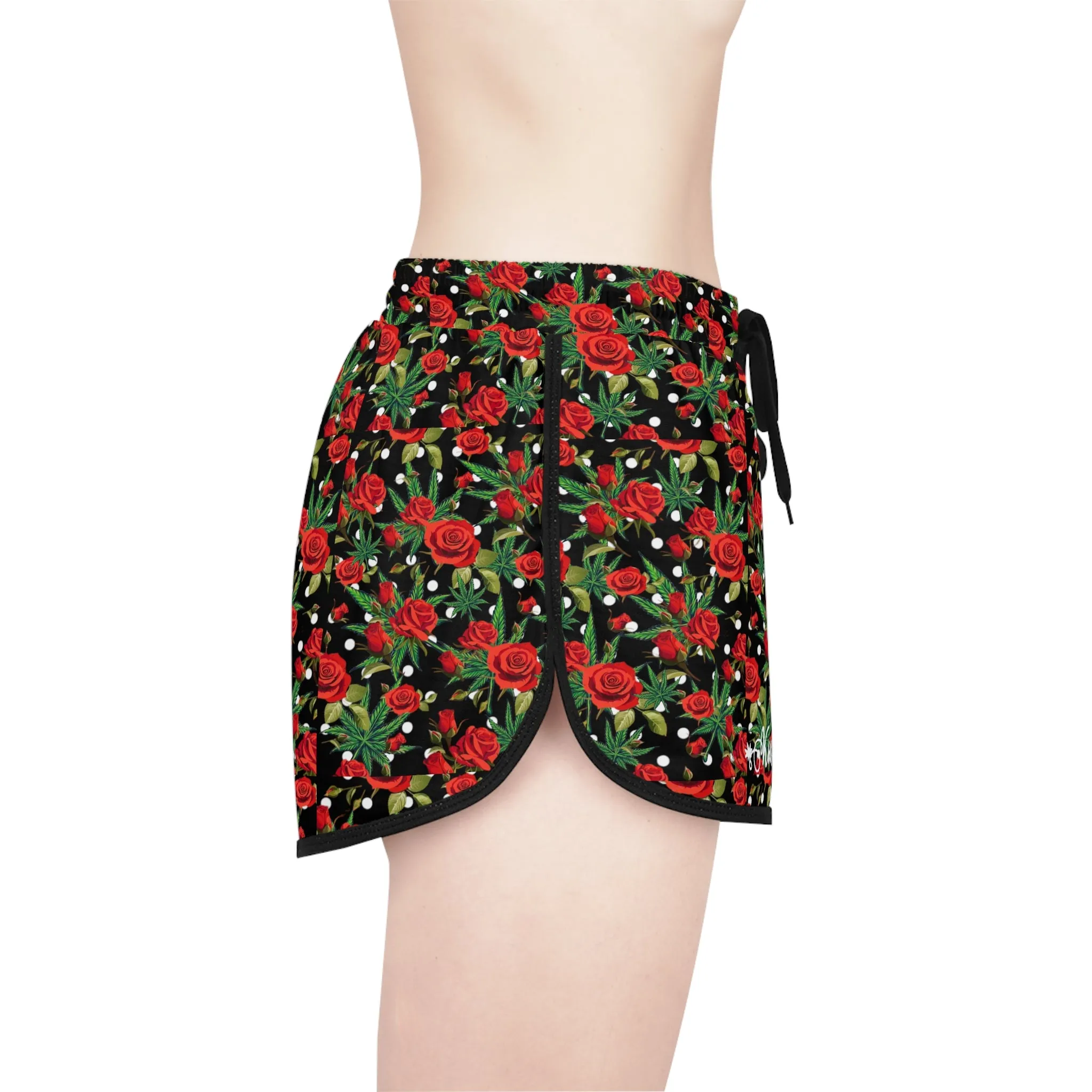 Kush and Roses relaxed-fit shorts