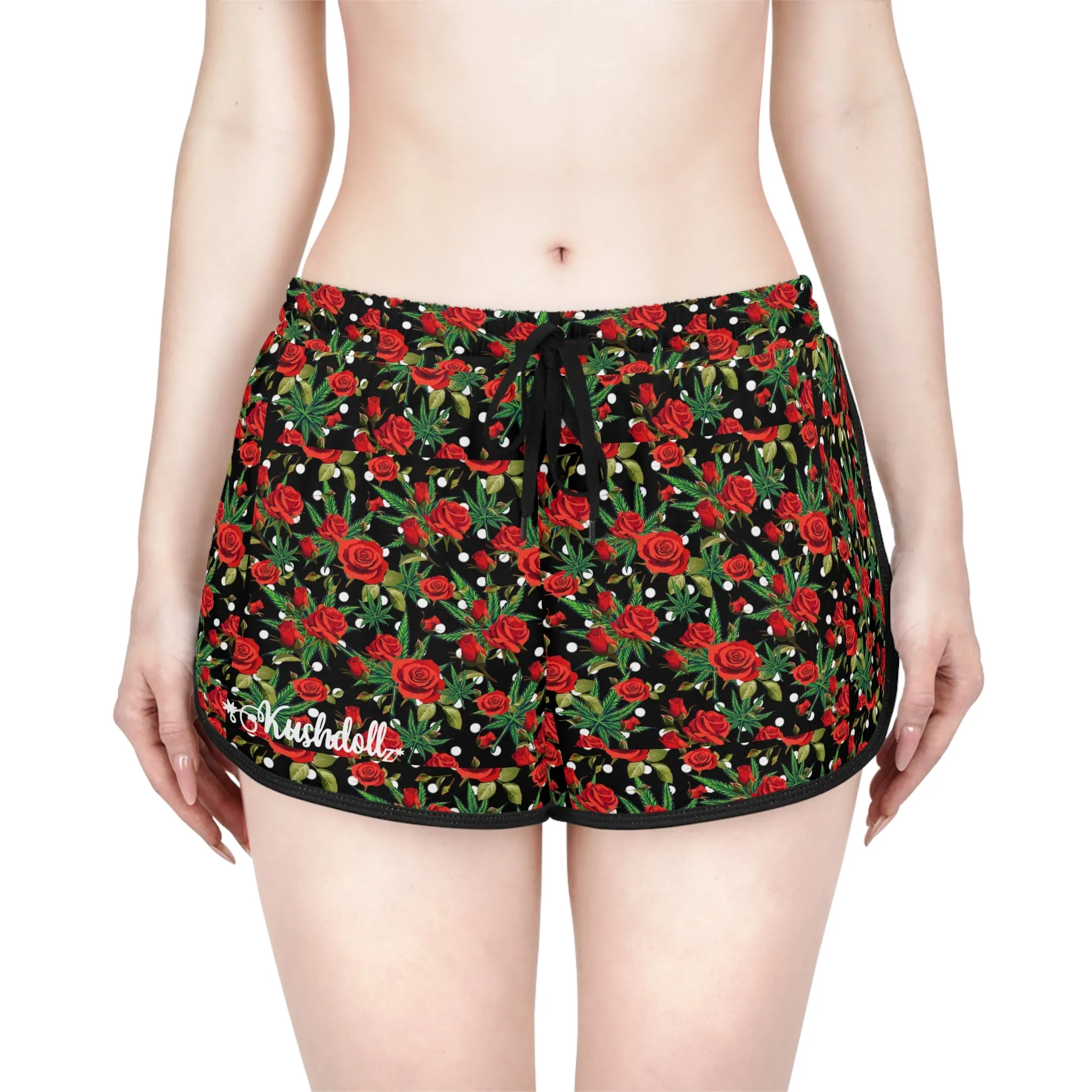 Kush and Roses relaxed-fit shorts