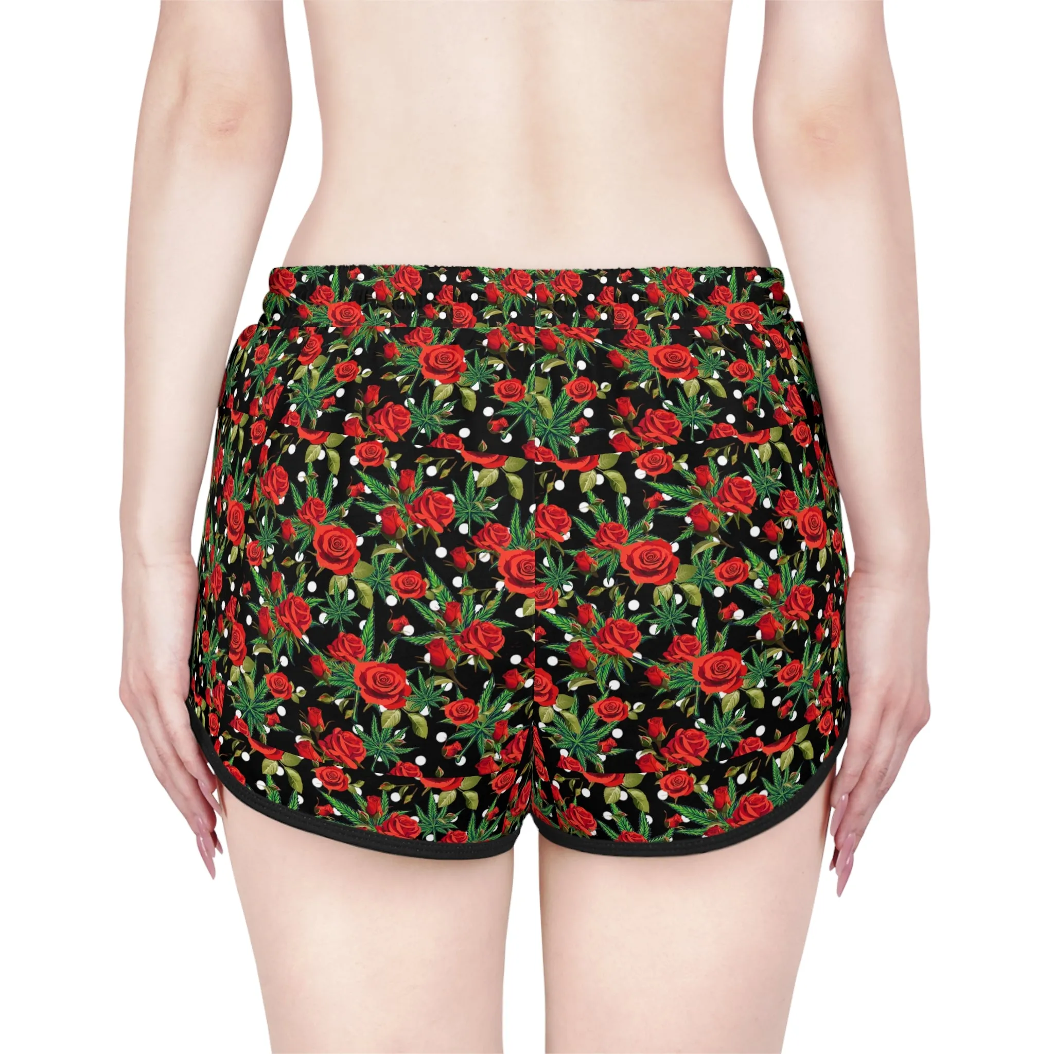 Kush and Roses relaxed-fit shorts