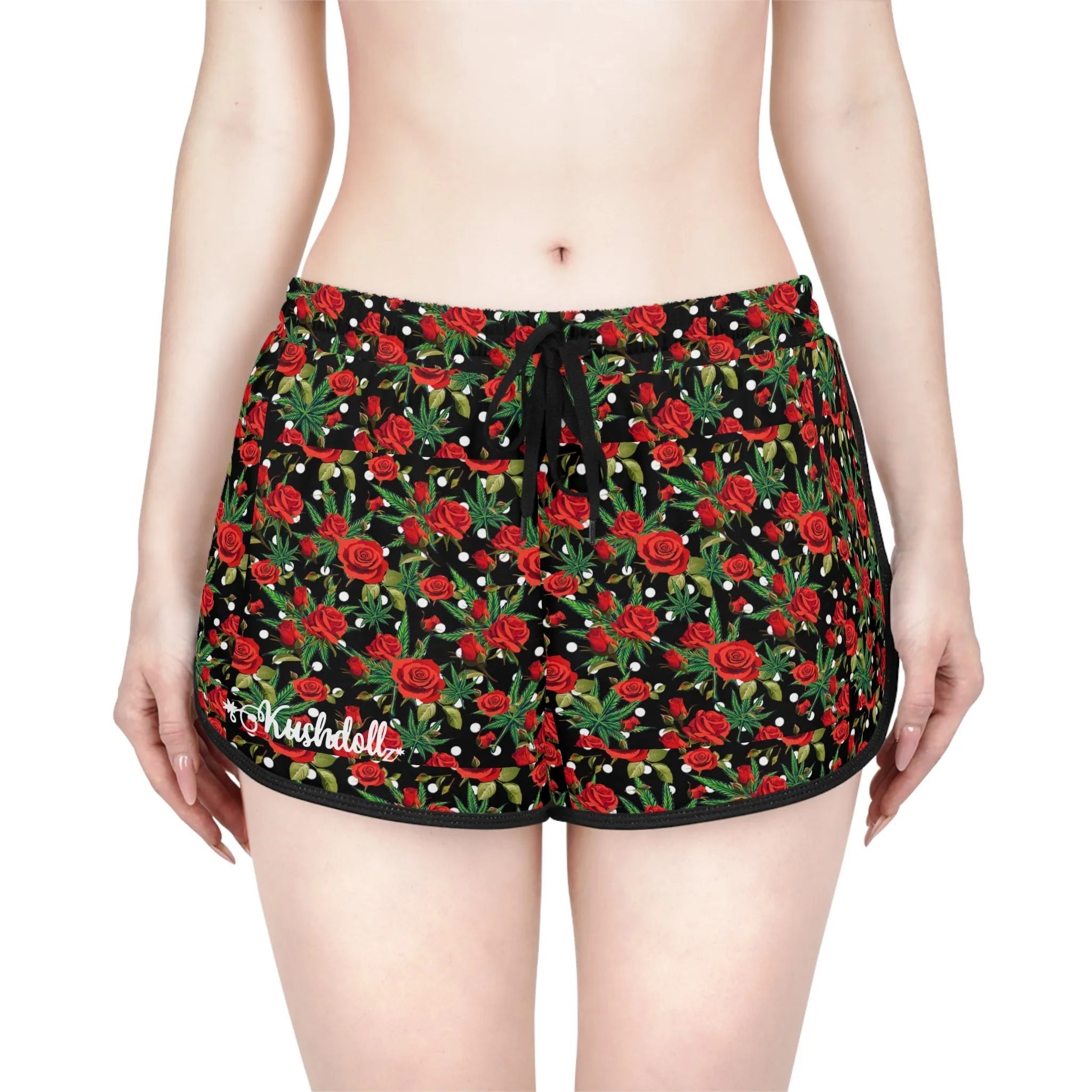 Kush and Roses relaxed-fit shorts