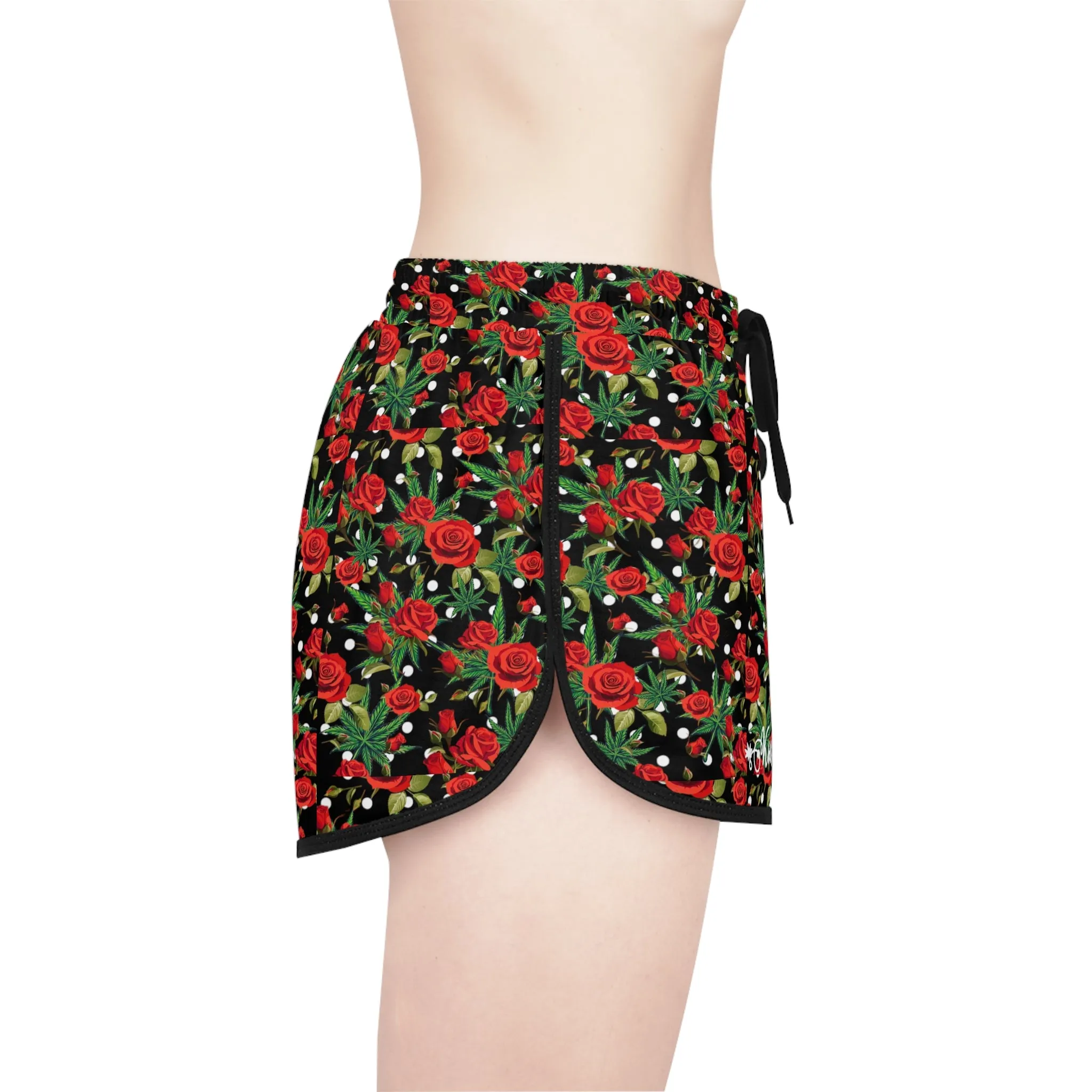 Kush and Roses relaxed-fit shorts