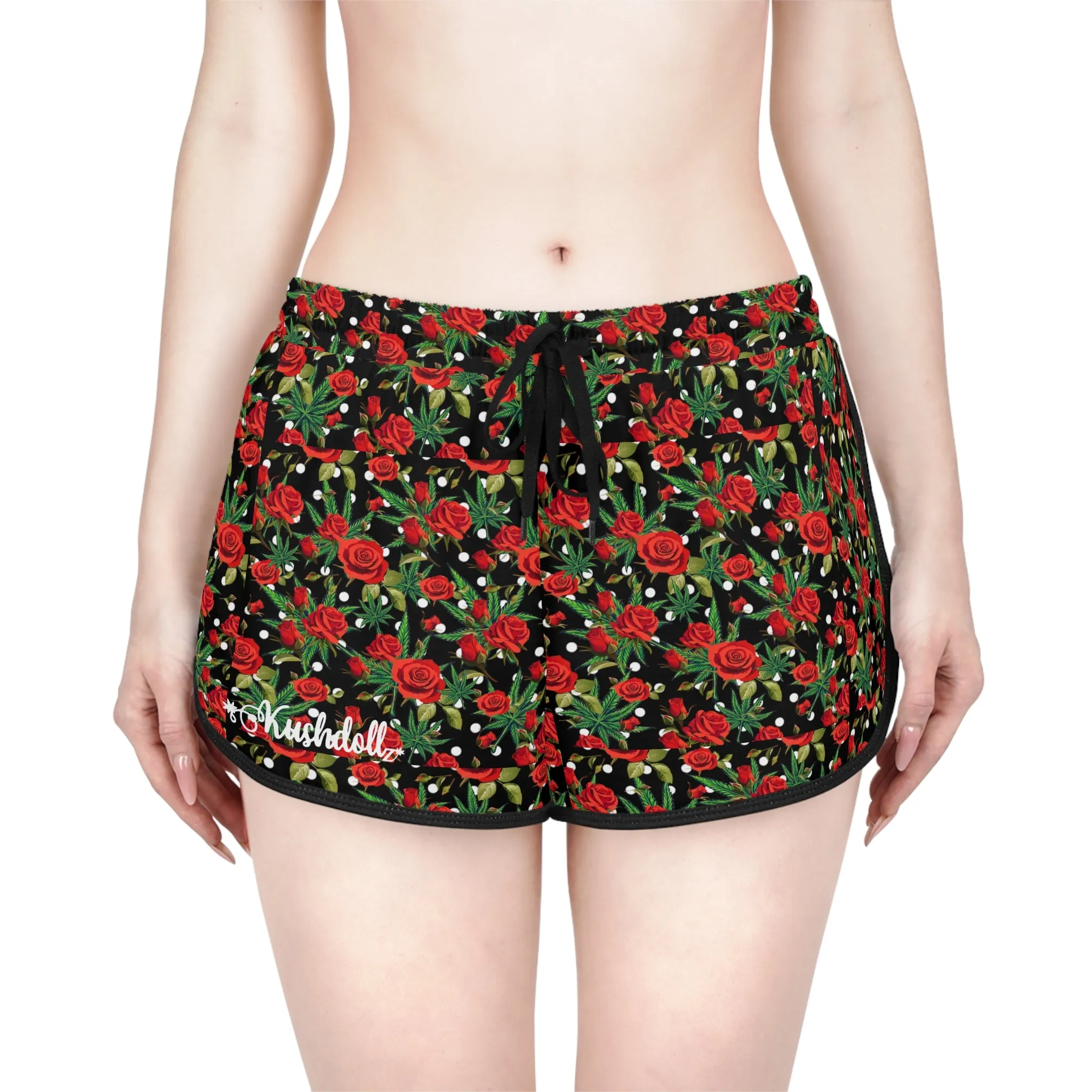 Kush and Roses relaxed-fit shorts