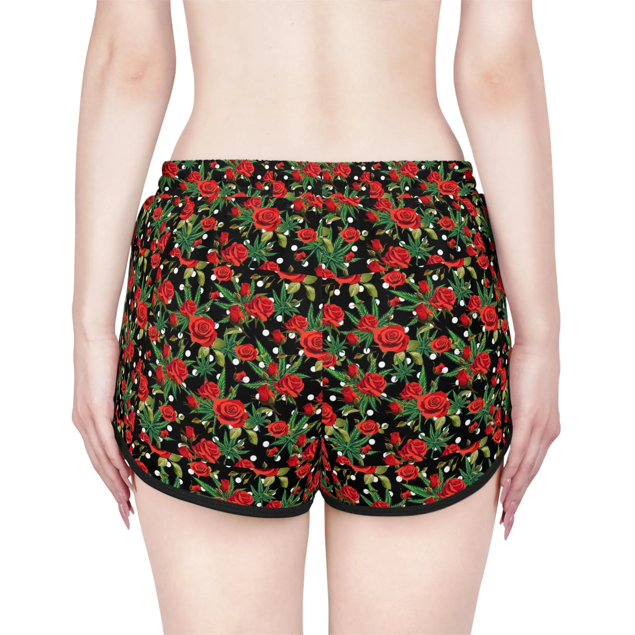 Kush and Roses relaxed-fit shorts