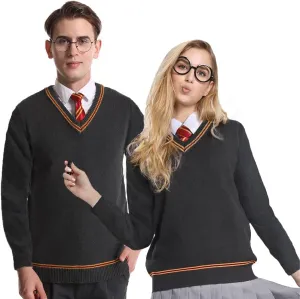 Laahoem Unisex Cosplay Costumes Sweater Vest Mens Womens Fall and Winter Waistcoat School Uniforms Sleeveless Knit Pullover