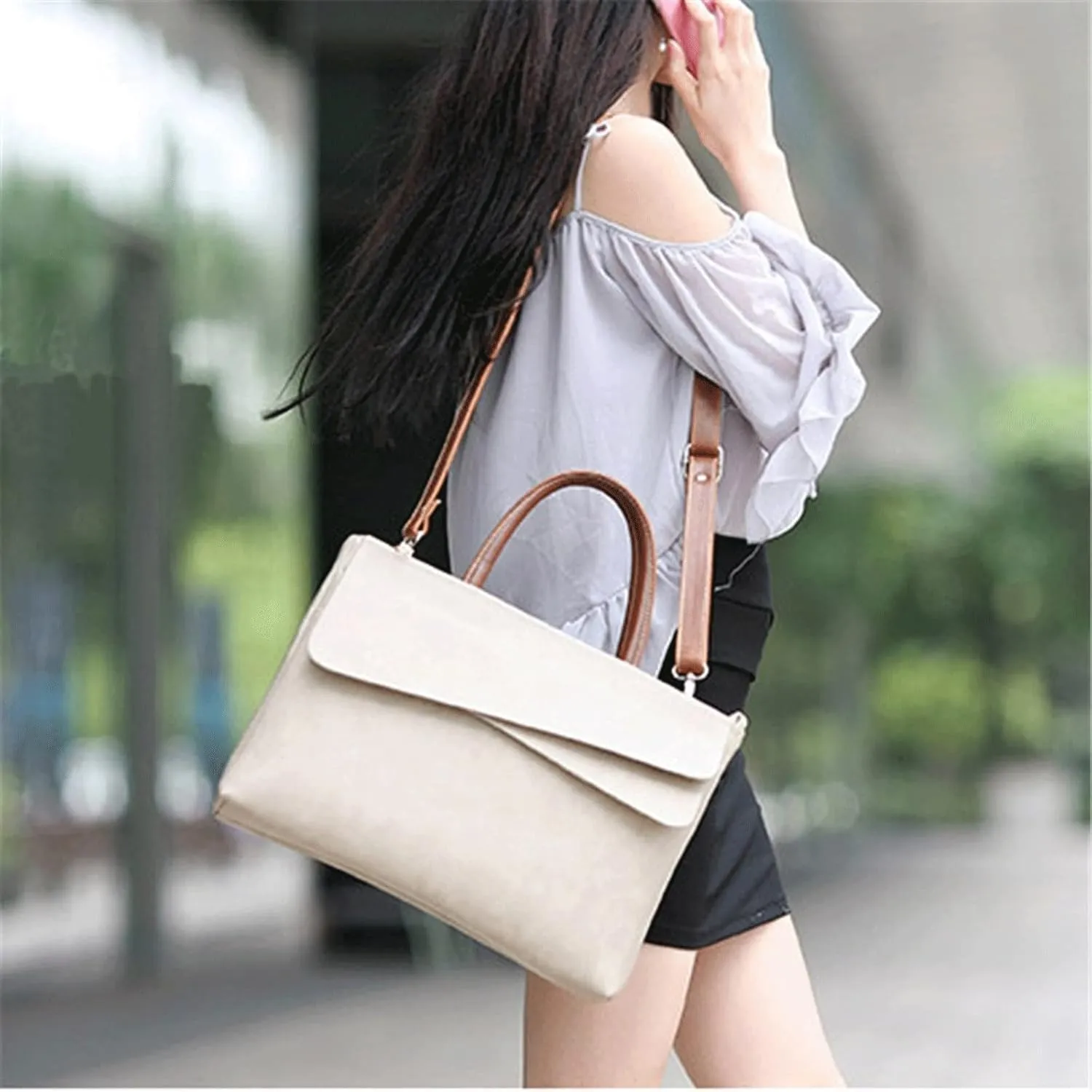 Laptop case Women Handbag Fashion Briefcase Shoulder, Waterproof and Wear-Resistant, Easy to Use