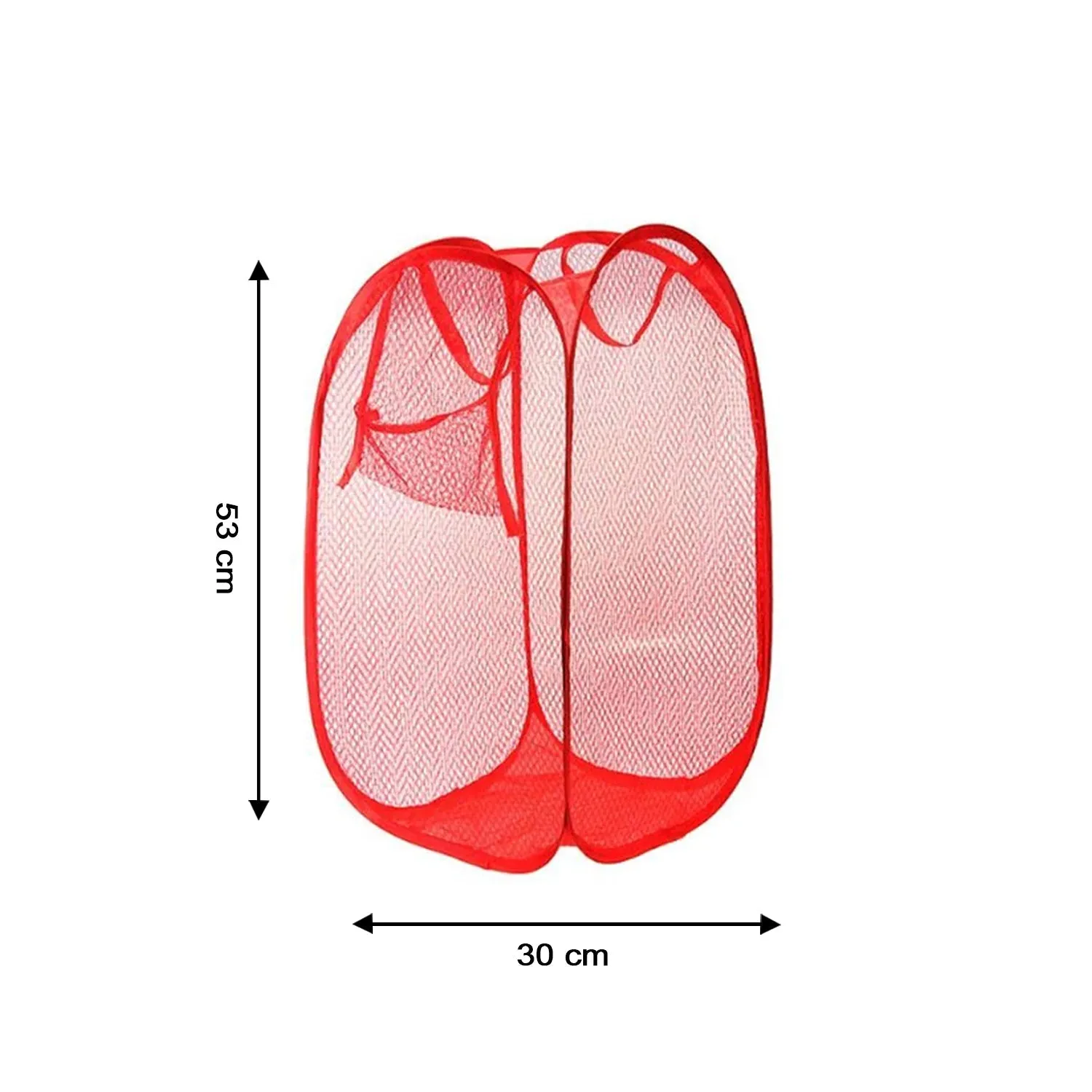 Laundry Hamper Mesh Fabric For Ventilation Foldable Storage  Up Clothes Basket