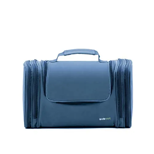 Lavievert Toiletry Bag/Makeup Organizer/Cosmetic Bag/Portable Travel Kit Organizer/Household Storage Pack/Bathroom Storage with Hanging for Business, Vacation, Household - Blue