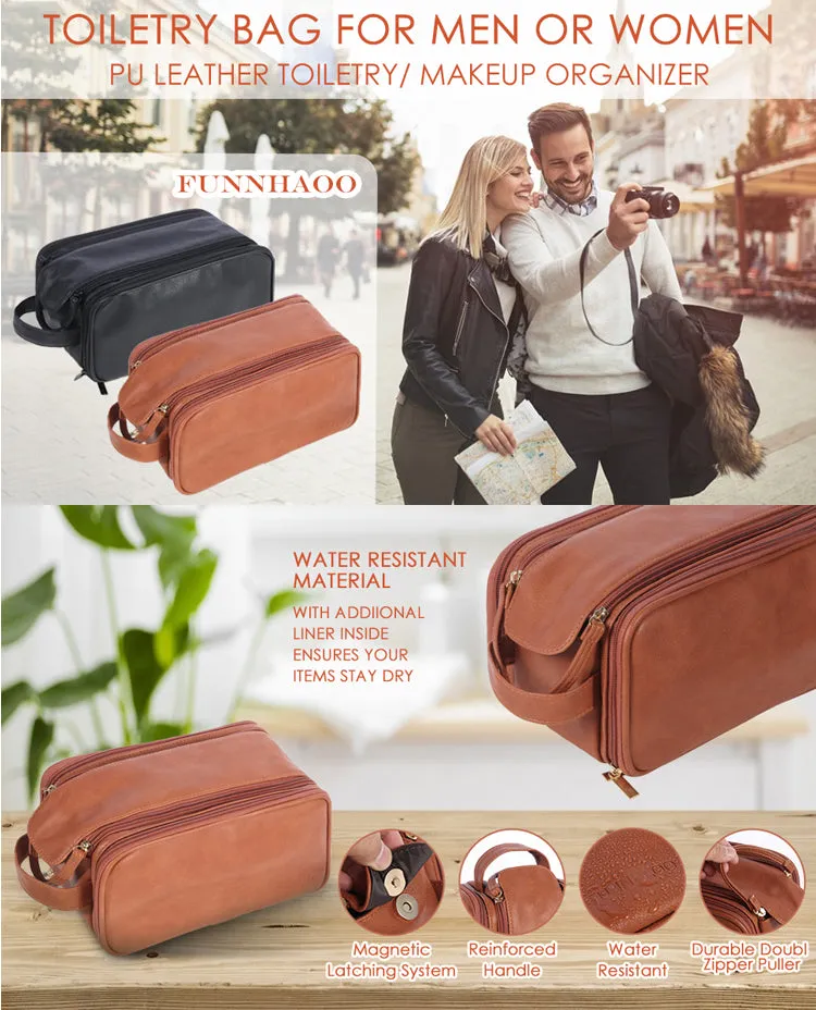 Leather Dopp Kit Toiletry Bag Groomsmen Gift Luxury Travel Bag