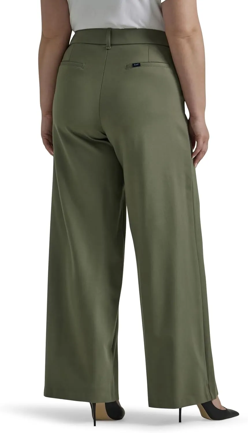Lee womens Plus Size Ultra Lux Comfort Any Wear Wide Leg Pant