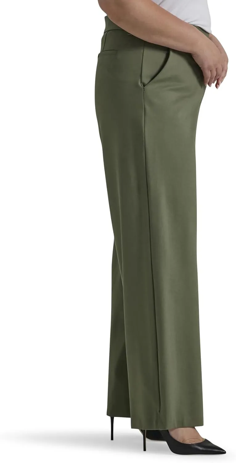 Lee womens Plus Size Ultra Lux Comfort Any Wear Wide Leg Pant