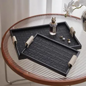 Lejya Decorative Wooden Decorative Serving Tray