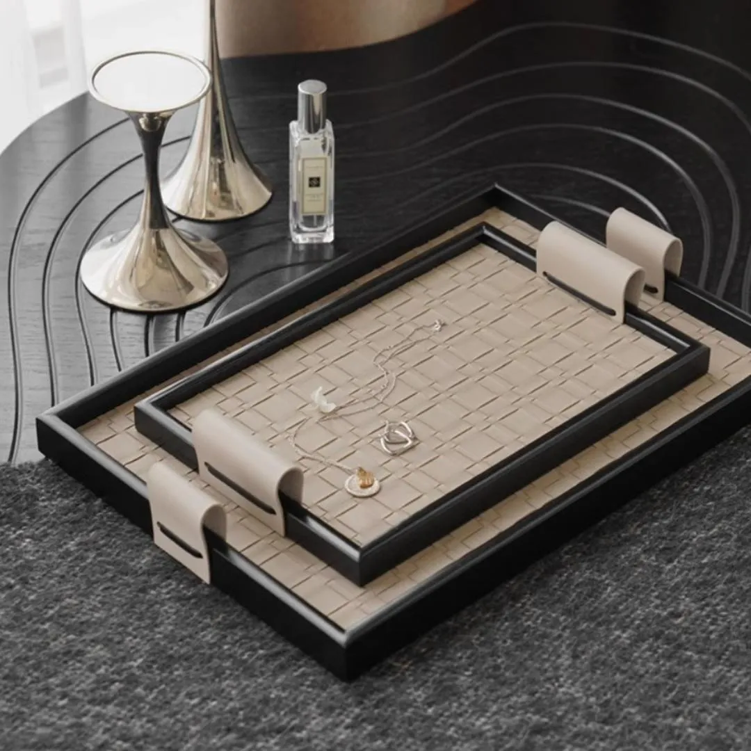 Lejya Decorative Wooden Decorative Serving Tray