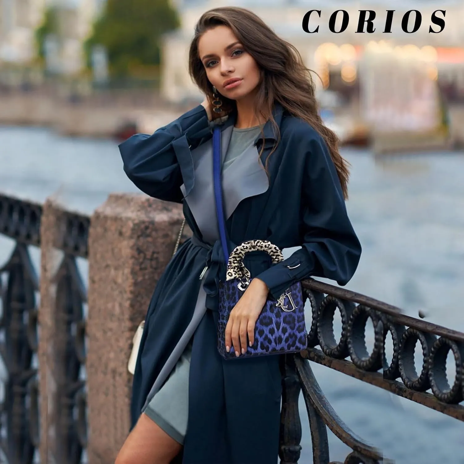 Leopard Print Handbag for Women PU Leather Shoulder Waterproof Crossbody Fashion Messenger Satchel Elegant Hobo Top Handle