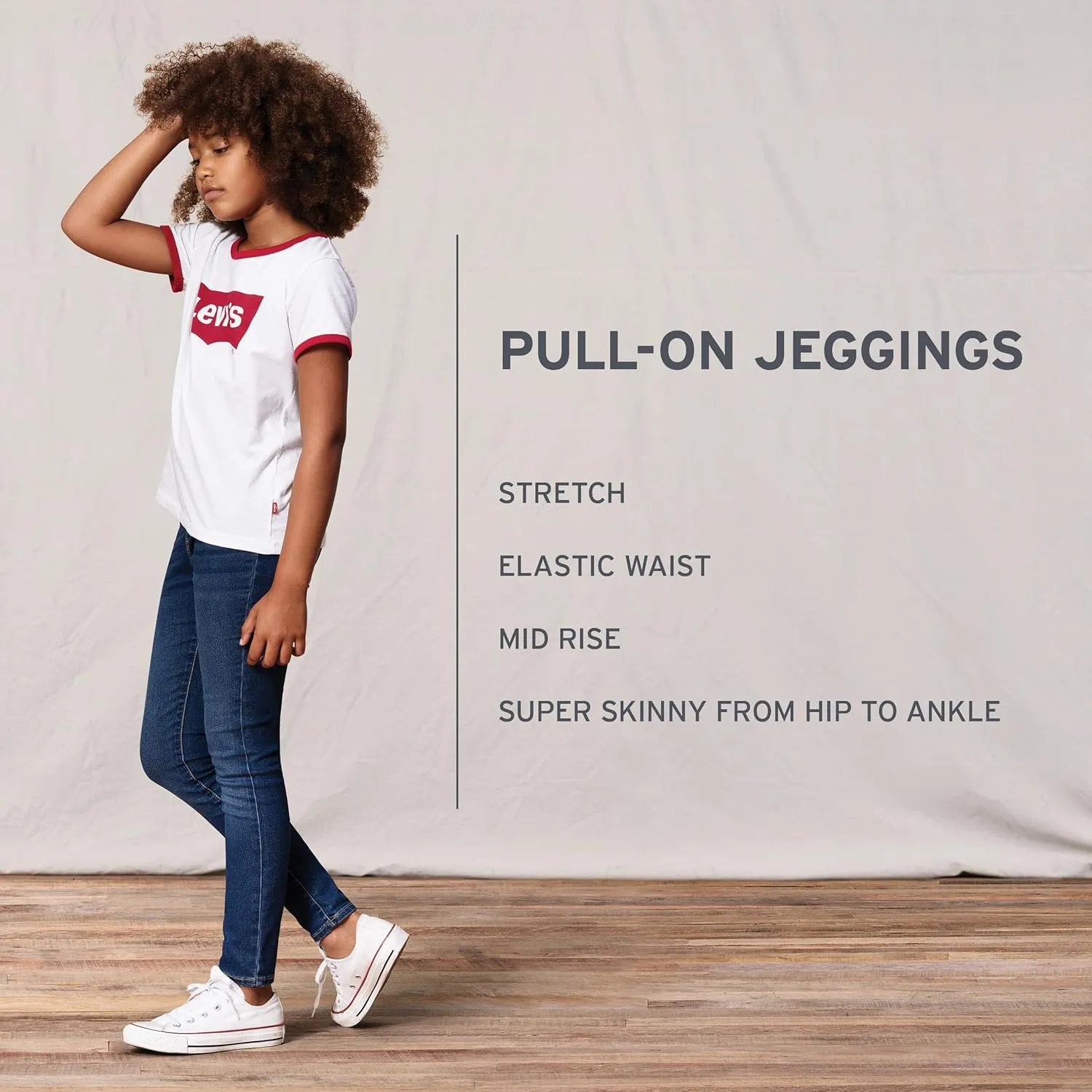 Levi's Girls' Skinny Fit Pull on Jeggings