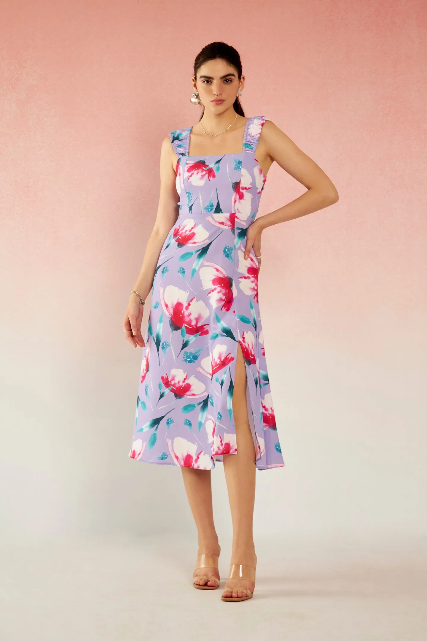 Lillian|Strappy Floral Dress